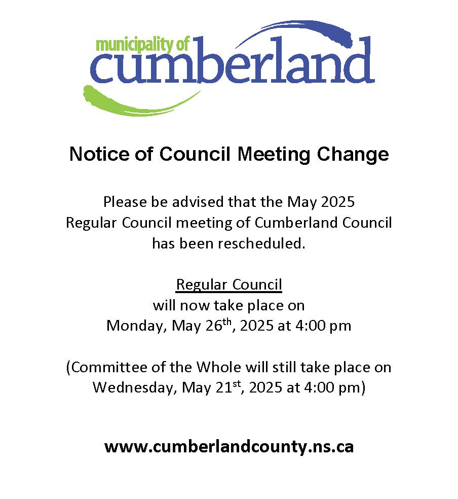 Notice of Council Meeting Change   May 2025