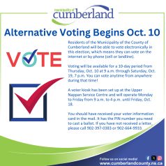 Alternative Voting for 2024 Municipal Election Begins Thursday, Oct. 10