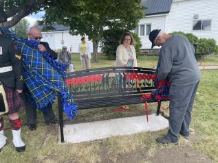 Springhill Veterans Honoured with Memorial Bench and Commemorative Plaque